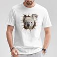 コアラ アニマル柄 動物園 ポートレート イラスト かわいい コアラ Tシャツ 面白い贈り物