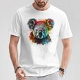 コアラ アートワーク カラフル アートアニマル コアラ Tシャツ 面白い贈り物