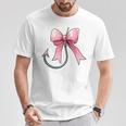 コケット ボウ 釣り フィッシャーフック ピンクリボン ママ 母の日 Tシャツ 面白い贈り物