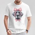 コケットボウ グレートデーン 犬 ママ ピンクリボン キュート 母の日 Tシャツ 面白い贈り物