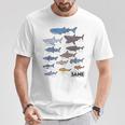 サメ図鑑 Tシャツ 面白い贈り物