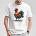 サングラスをかけた姿勢のクールな雄鶏。 Tシャツ 面白い贈り物