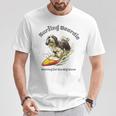 サーフィン 犬 ビアデッドコリー かわいい 面白い Tシャツ 面白い贈り物