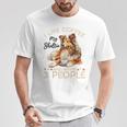 シェットランド・シープドッグ犬用シェルティ I Like Coffee Myheltie Tシャツ 面白い贈り物