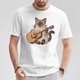 シャム猫ギタリスト ミーザー ギター奏者 Tシャツ 面白い贈り物