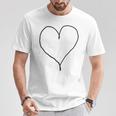 シンプル ハート Tシャツ 面白い贈り物