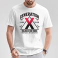 ジェネレーションxはホースウォーターで育ちました 1965 1980 Tシャツ 面白い贈り物