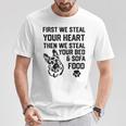 ジャーマン・シェパードはあなたの心を盗みますあなたのベッドとソファを盗みます Tシャツ 面白い贈り物