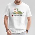 ジュラシック・ワールド Dinosaurs Loose Illust Tシャツ 面白い贈り物