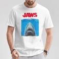 ジョーズ シルエット グラフィック Tシャツ 面白い贈り物