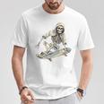 スケートボード スケルトン スケーター スケートボーダー スケートボード Tシャツ 面白い贈り物