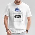 スターウォーズ R2-D2 ロゴポケット Tシャツ 面白い贈り物