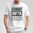 ストレイト・アウタ 2001 バースデー 2001 年生まれ 2001 ヴィンテージ Tシャツ 面白い贈り物