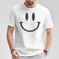 スマイリーフェイス キュート ポジティブ モチベーションアップ ハッピーススマイルフェイス Tシャツ 面白い贈り物