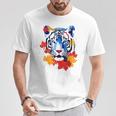 タイガー 動物 自然 動物園 抽象芸術 顔 虎 Tシャツ 面白い贈り物