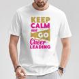 チア チアリーディング Keep Calm And Go チアリーディング Tシャツ 面白い贈り物
