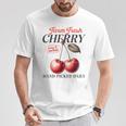 チェリーフルーツ スイートジューシーレッドチェリー 食通ギフト Tシャツ 面白い贈り物