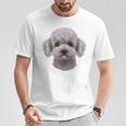 ホワイト トイプードル 犬 いぬ 顔 Tシャツ 面白い贈り物