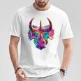 トリケラトプス 恐竜 グラフィック サングラス アートワーク トリケラトプス Tシャツ 面白い贈り物
