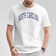 ノースカロライナ代表チームのスタイル ネイビーテキスト 長袖tシャツ Tシャツ 面白い贈り物