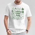 ハイキング バイブスオンリー 自然 落書き アート ミニマリスト 森林愛好家 Tシャツ 面白い贈り物