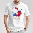 ハローキティ いちご ライトカラー Tシャツ 面白い贈り物