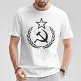 ハンマーと鎌 リース ソ連 ソビエト連邦 Tシャツ 面白い贈り物