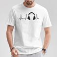 ハートビートヘッドホン Tシャツ 面白い贈り物