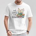 ハーフコーヒー ハーフブックワーム 読書本 コーヒーカップ Tシャツ 面白い贈り物