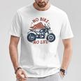 バイク 面白tシャツ No Bike No Life メンズ オートバイ モーターサイクル おもしろ ツーリング 服 Tシャツ 面白い贈り物