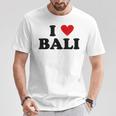 バケーションアイランドハート-ファニーアイラブバリ Tシャツ 面白い贈り物