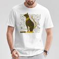 バステット 古代エジプトの猫 神 ヒエログリフ グラフィックアート愛好家 Tシャツ 面白い贈り物