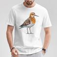 バフブレストのサンドパイパー幾何学模様のパッテンアート、かわいい鳥好き。 Tシャツ 面白い贈り物