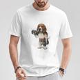 ビーグル 犬 ダンベル 筋トレ 筋肉 ワークアウト ジム Tシャツ 面白い贈り物