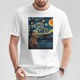 ビーバースターリーナイトヴァンゴッホ 長袖tシャツ Tシャツ 面白い贈り物