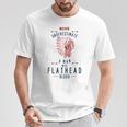 フラットヘッド ネイティブアメリカン インディアンマン Never Underestimate Tシャツ 面白い贈り物