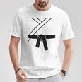 ブラックベルトコスチューム 空手着 柔道 テコンドー カンフー 武道 Tシャツ 面白い贈り物