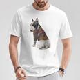 ブルテリア犬 日本龍 タトゥー入り イレズミ Tシャツ 面白い贈り物