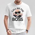 ベイビー・ボス「コール・ミー・ボス」ライク・ア・ボス・キッズ Tシャツ 面白い贈り物