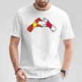 ベトナム日本国旗 ベトナムの日本のハート Tシャツ 面白い贈り物