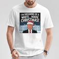 ホワイトハウスのクリスマス・トランプ・ファニー・ホリデーを夢見ている 長袖tシャツ Tシャツ 面白い贈り物