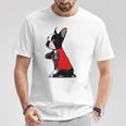 ボストンテリア I Love Mom タトゥーシャツ 面白いボストンテリア Tシャツ 面白い贈り物