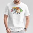 ボンレス犬とボンレス猫 のんびり Tシャツ 面白い贈り物