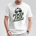 ポーカーフェイス活性化テキサスホールデムポーカーカード愛好家。 Tシャツ 面白い贈り物