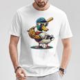 マガモのアヒル 野球愛好家 アヒル 野球 Tシャツ 面白い贈り物