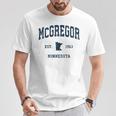 マクレガー ミネソタ Mn ヴィンテージ アスレチック ネイビー スポーツデザイン 長袖tシャツ Tシャツ 面白い贈り物