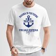 マリーナ・ディ・ポルトフィーノ イタリアン リビエラ ヨットクラブ ボートバケーション Tシャツ 面白い贈り物