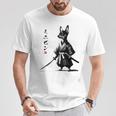 ミニチュアピンシャー 侍戦士 日本の浮世絵 アートドッグ Tシャツ 面白い贈り物