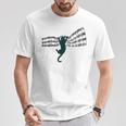 ミュージカル 楽譜上の猫 楽譜 Tシャツ 面白い贈り物