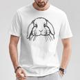 ラインアートダッドママラビット-ホーランドロップ Tシャツ 面白い贈り物